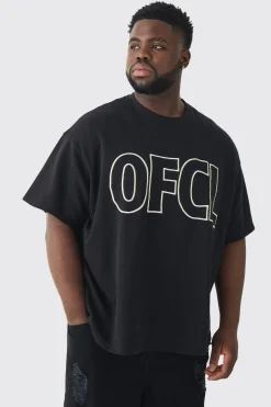 Plus Oversized OFCL Embroidered T-shirt | BoohooMAN UK