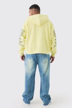 Plus Oversized Official Man Print Hoodie | BoohooMAN UK
