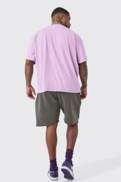 Plus Oversized Pour Homme Printed T-shirt In Pink | BoohooMAN UK