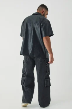 Plus Oversized Rugby Polo Shirt | BoohooMAN UK