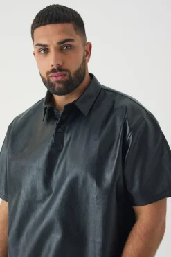 Plus Oversized Rugby Polo Shirt | BoohooMAN UK