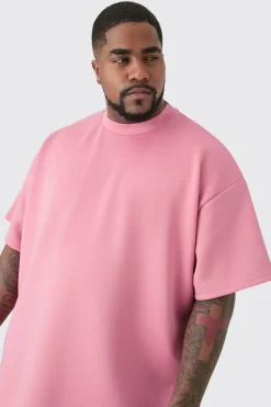 Plus Oversized Scuba T-shirt | BoohooMAN UK