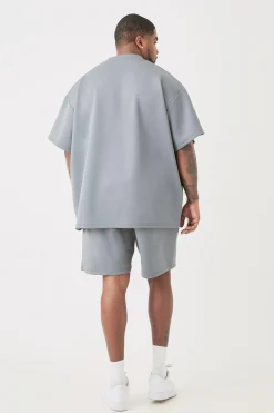 Plus Oversized Scuba T-shirt | BoohooMAN UK