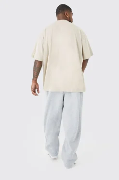 Plus Oversized Soho Varsity Debossed T-shirt | BoohooMAN UK