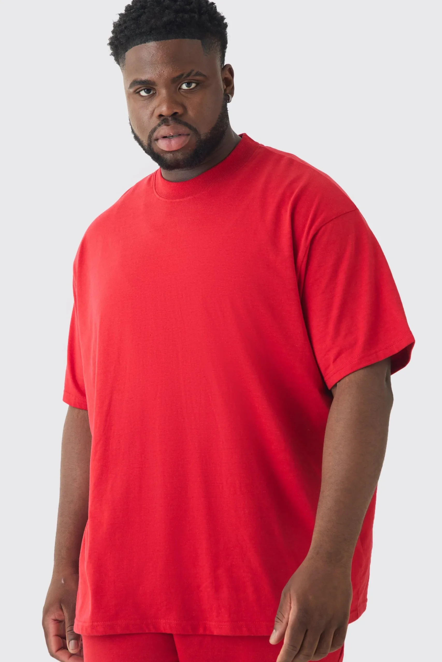 Plus Oversized T-Shirt & Short Set | BoohooMAN UK