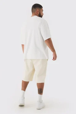 Plus Oversized Waffle T-shirt | BoohooMAN UK