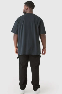 Plus Oversized Wu Tang License T-shirt Black | BoohooMAN UK
