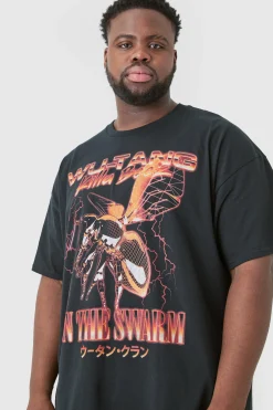 Plus Oversized Wu Tang License T-shirt Black | BoohooMAN UK