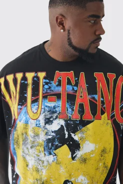 Plus Oversized Wu-Tang Large Scale License Print T-Shirt | BoohooMAN UK