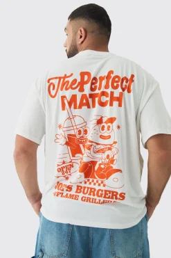 Plus Perfect Match Graphic T-Shirt | BoohooMAN UK