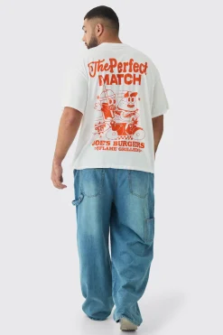 Plus Perfect Match Graphic T-Shirt | BoohooMAN UK