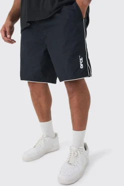 Plus Piping Detail Shorts | BoohooMAN UK