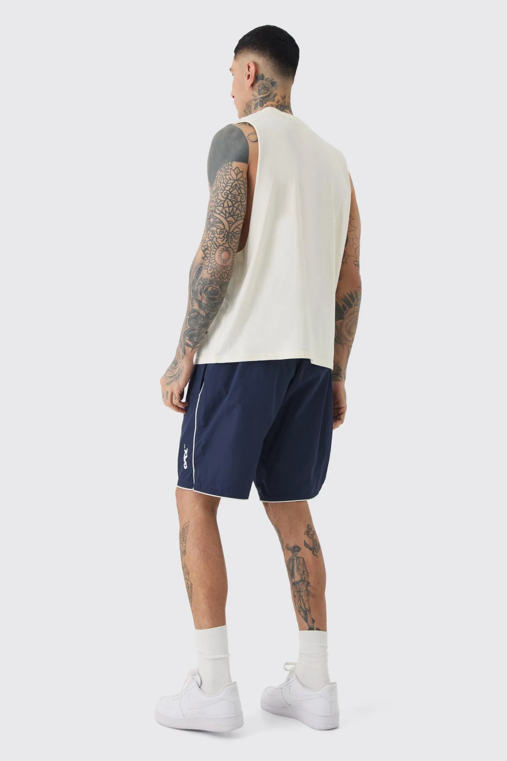 Plus Piping Detail Shorts | BoohooMAN UK