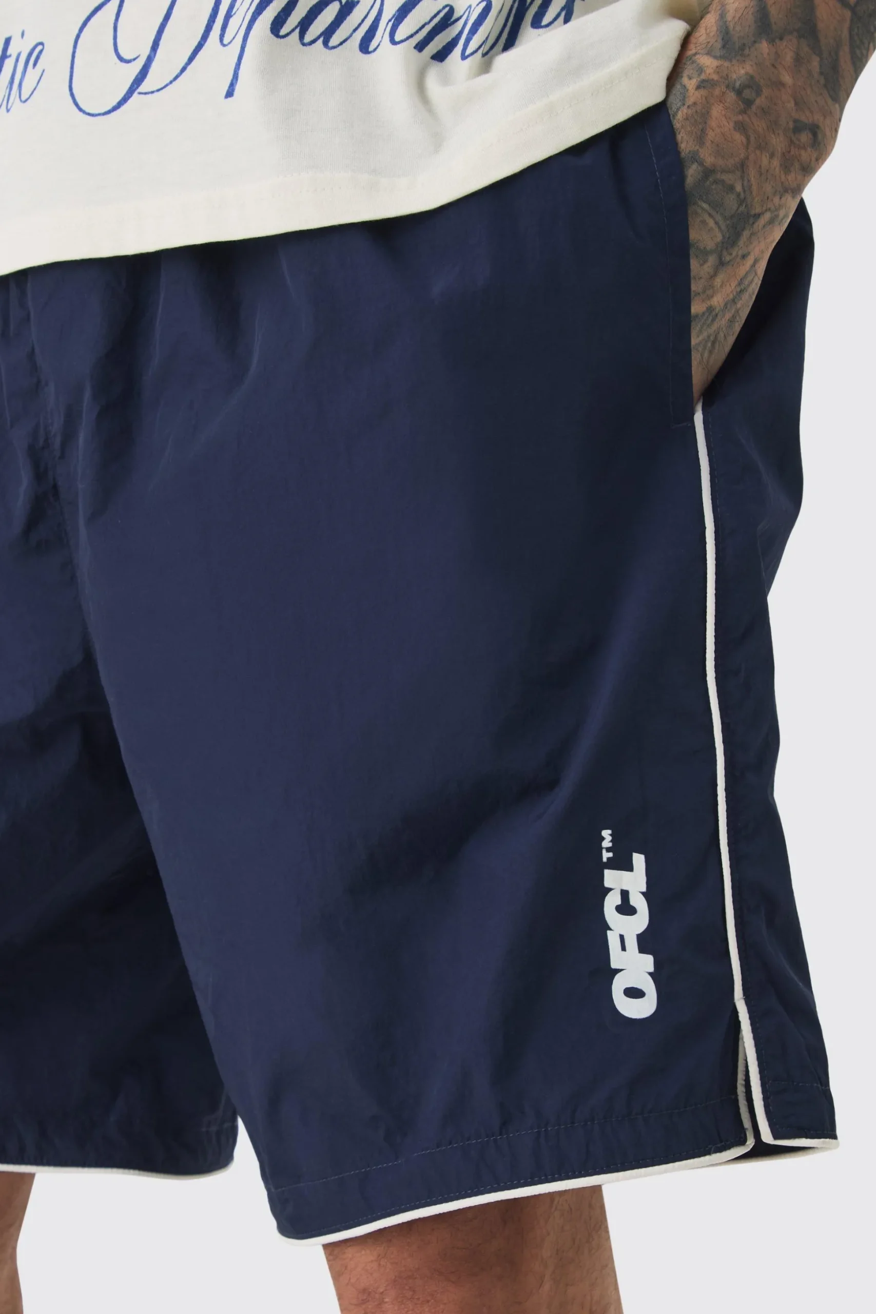 Plus Piping Detail Shorts | BoohooMAN UK