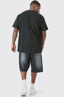 Plus Pokemon Gengar Printed Licensed T-shirt In Black | BoohooMAN UK