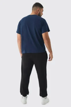 Plus Pour Homme Puff Print Jogger | BoohooMAN UK