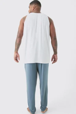 Plus Premium Modal Mix Relaxed Fit Lounge Bottoms | BoohooMAN UK