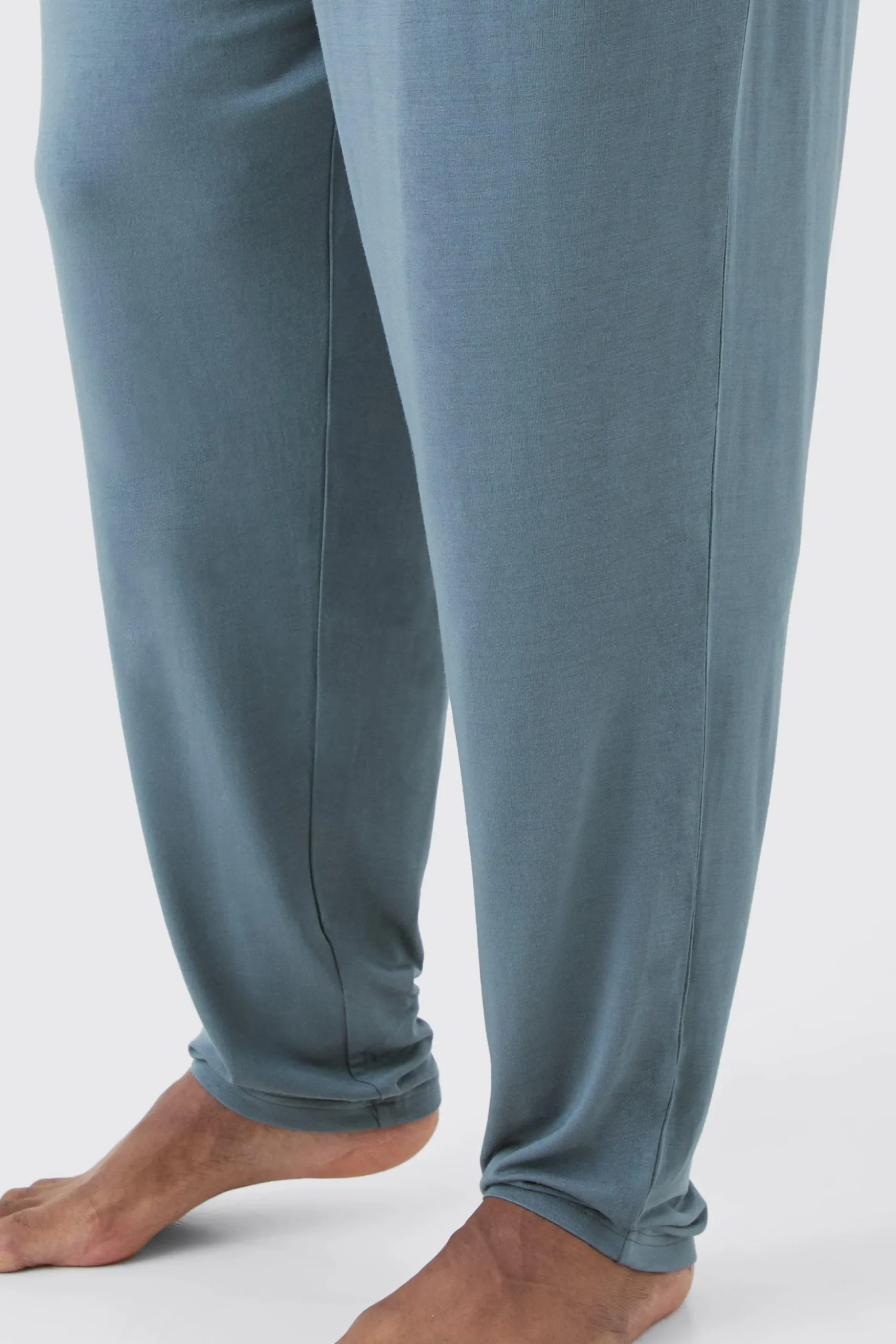 Plus Premium Modal Mix Relaxed Fit Lounge Bottoms | BoohooMAN UK
