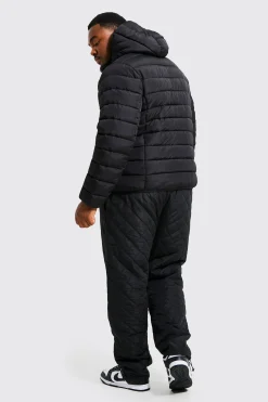 Plus Quilted Zip Through Jacket | BoohooMAN UK