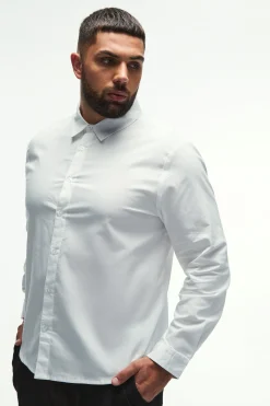 Plus Regular Fit Oxford Shirt In White | BoohooMAN UK