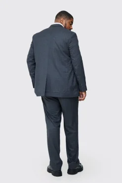 Plus Regular Fit Suit In Charcoal | BoohooMAN UK