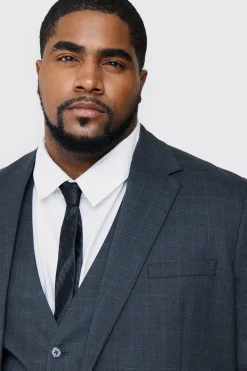 Plus Regular Fit Suit In Charcoal | BoohooMAN UK