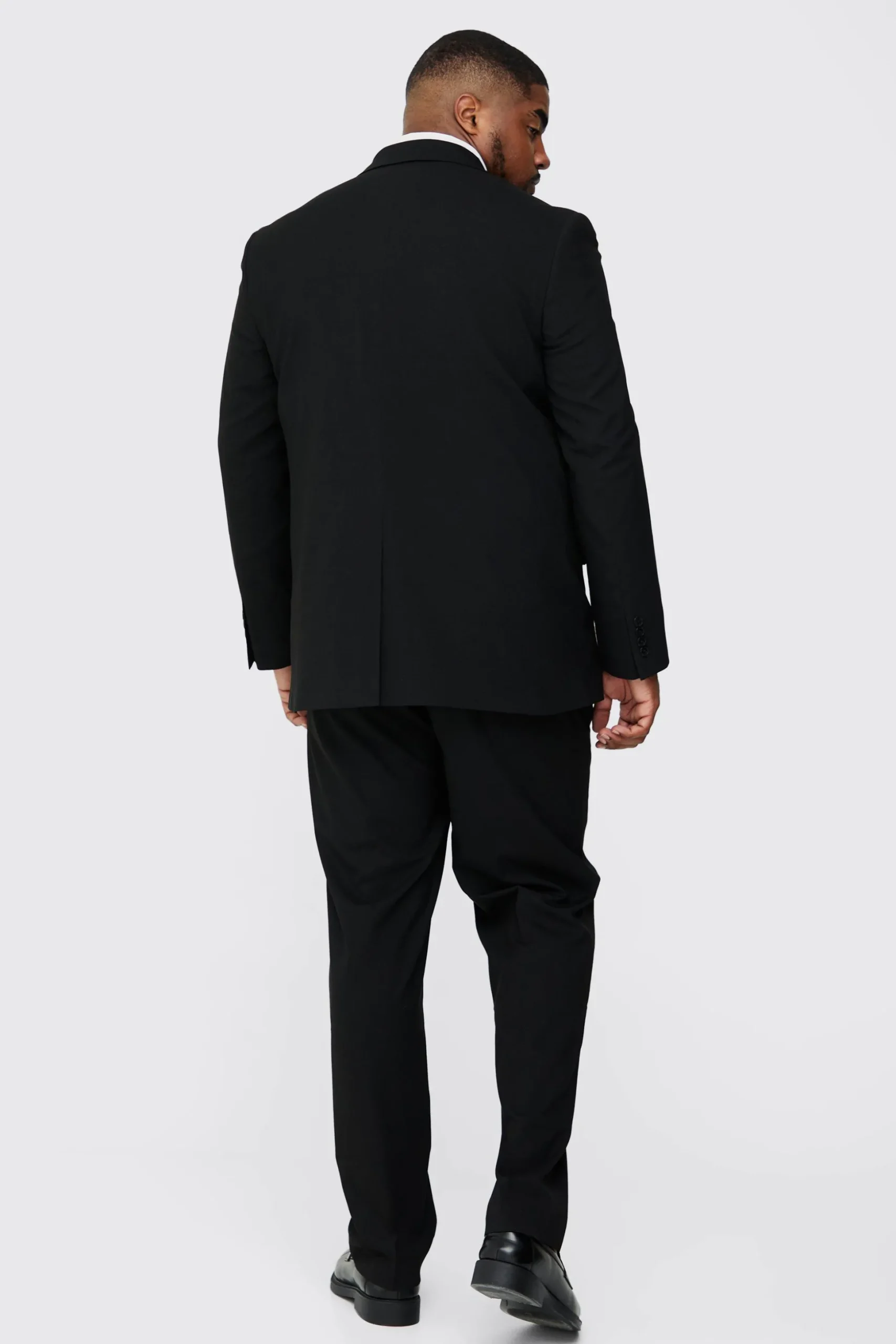 Plus Regular Fit Suit Jacket In Black | BoohooMAN UK