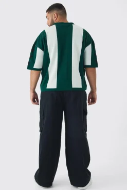 Plus Relaxed Rigid Cargo Jeans | BoohooMAN UK