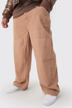 Plus Relaxed Rigid Overdyed Carpenter Jeans | BoohooMAN UK