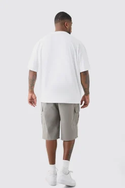 Plus Renaissance Flock Graphic T-shirt In White | BoohooMAN UK