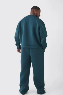 Plus Scuba Oversized Sweat | BoohooMAN UK