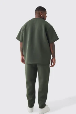 Plus Scuba Oversized T-shirt | BoohooMAN UK