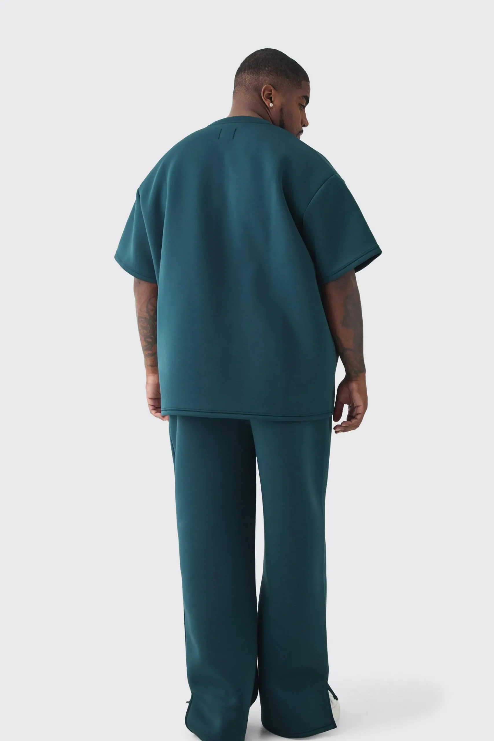 Plus Scuba Oversized T-shirt | BoohooMAN UK