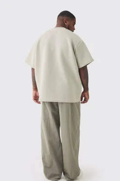 Plus Scuba Oversized T-shirt | BoohooMAN UK