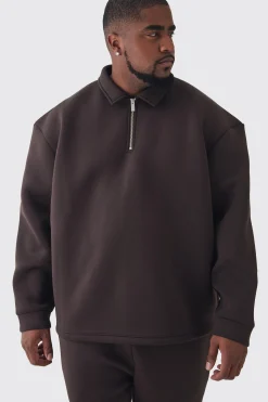 Plus Scuba Rugby Sweat | BoohooMAN UK