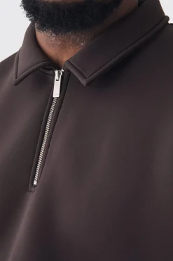 Plus Scuba Rugby Sweat | BoohooMAN UK