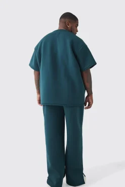 Plus Scuba Split Hem Joggers | BoohooMAN UK