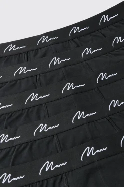 Plus Size 5 Pack Man Script Boxers | BoohooMAN UK