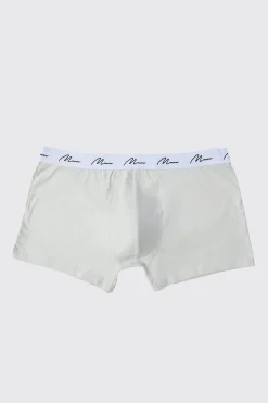 Plus Size 7 Pack Man Script Mixed Boxers | BoohooMAN UK