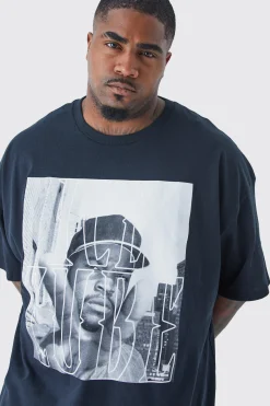Plus Size Ice Cube Chest Print License T-shirt | BoohooMAN UK