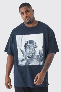 Plus Size Ice Cube Chest Print License T-shirt | BoohooMAN UK