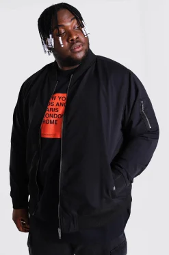 Plus Size Ma1 Bomber Jacket | BoohooMAN UK