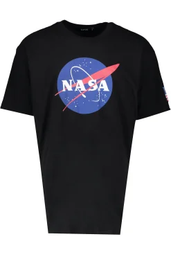 Plus Size NASA Sleeve Print License T-Shirt | BoohooMAN UK