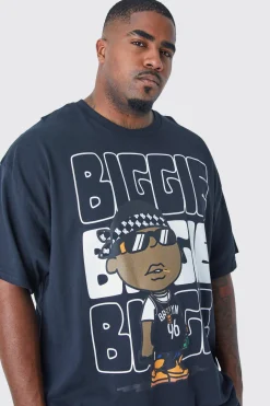 Plus Size Notorious Big Chest Print License T-shirt | BoohooMAN UK