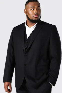 Plus Size Slim Single Breasted Suit Jacket | BoohooMAN UK