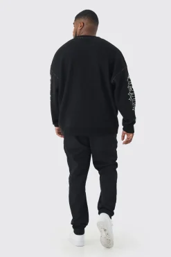 Plus Skinny Jeans With All Over Rips | BoohooMAN UK