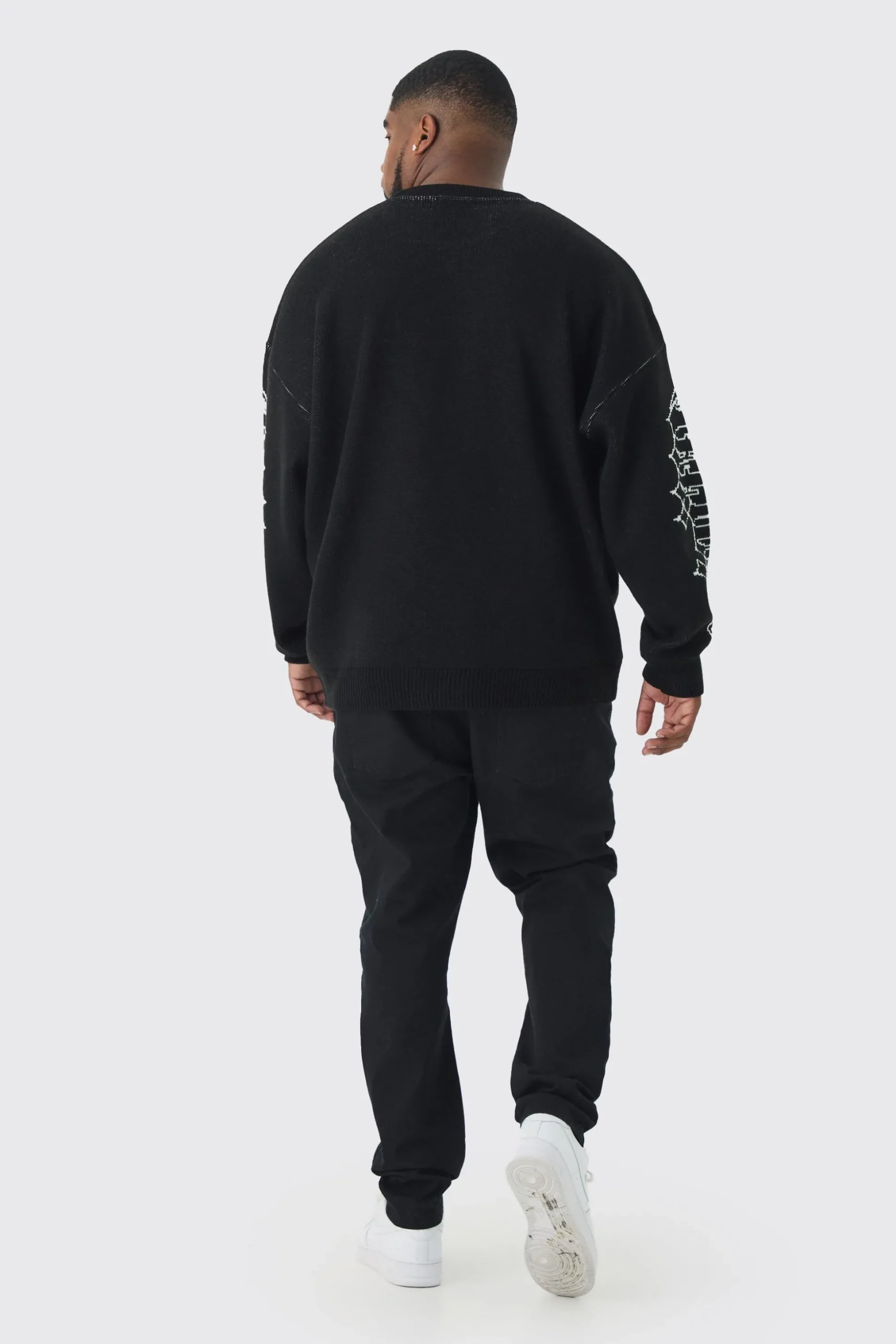 Plus Skinny Jeans With All Over Rips | BoohooMAN UK