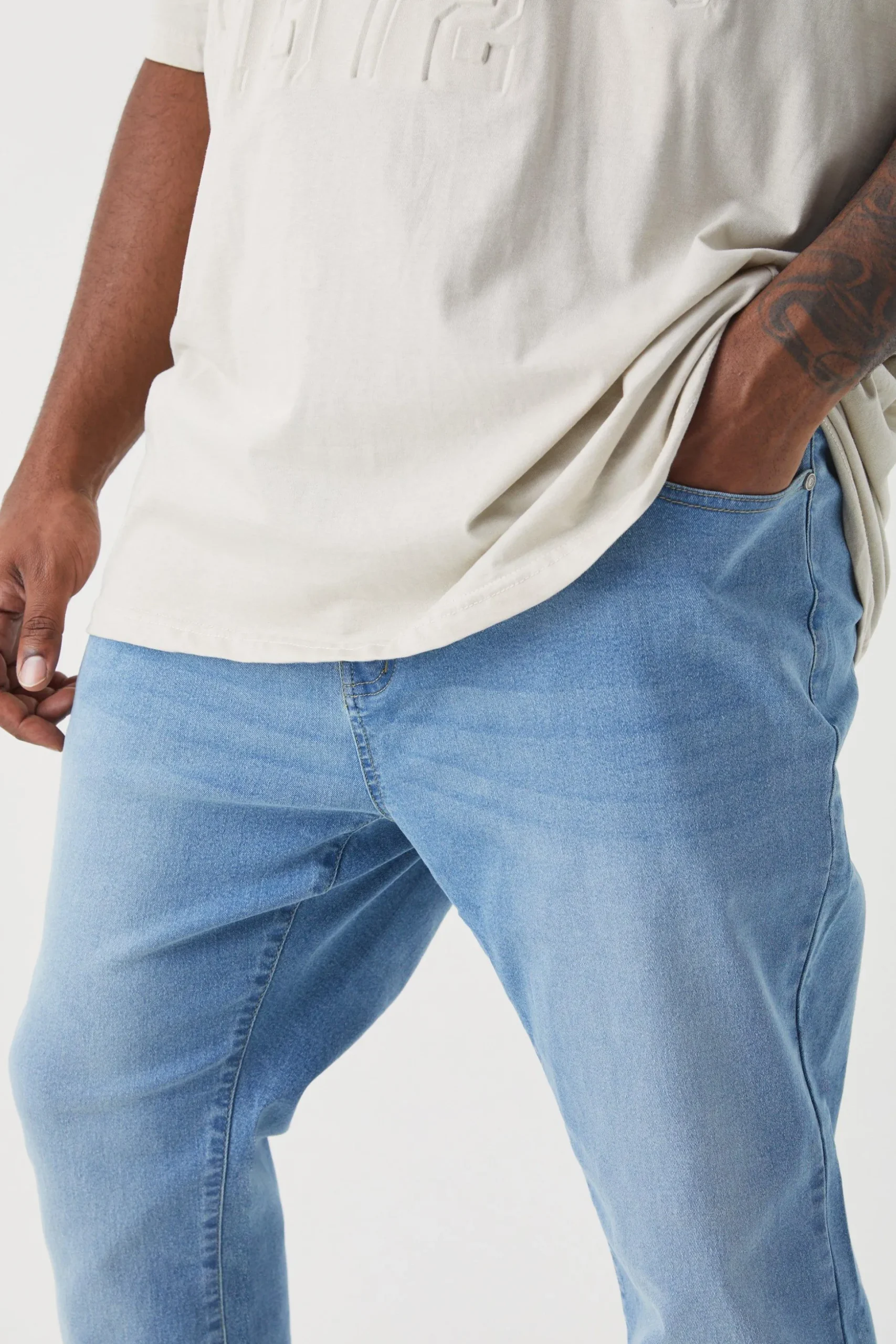 Plus Skinny Stretch Jean | BoohooMAN UK