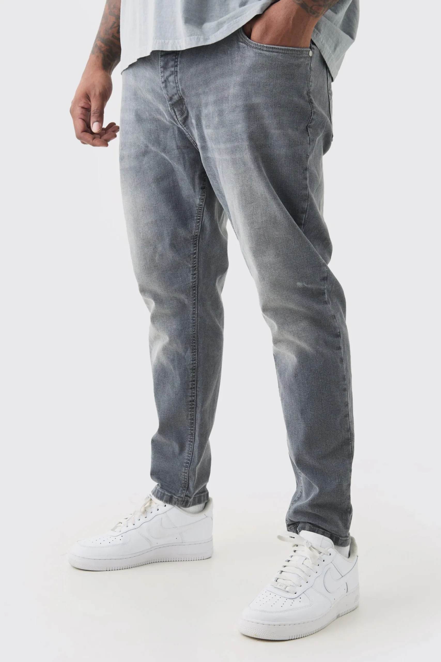 Plus Skinny Stretch Jean | BoohooMAN UK