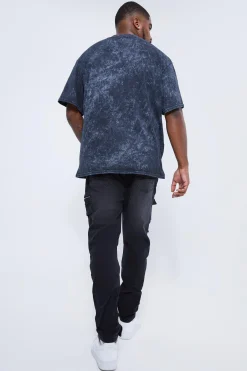 Plus Skinny Stretch Multi Pocket Cargo Jeans | BoohooMAN UK
